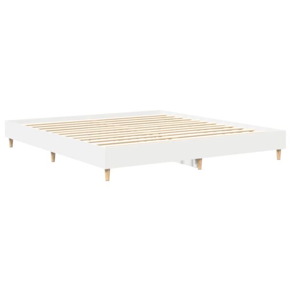 vidaXL Posteľný rám bez matraca biela 160x200 cm kompozitné drevo – Obrázok 4