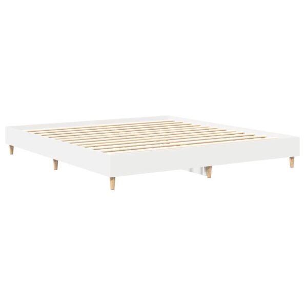 vidaXL Posteľný rám bez matraca biela 160x200 cm kompozitné drevo – Obrázok 7