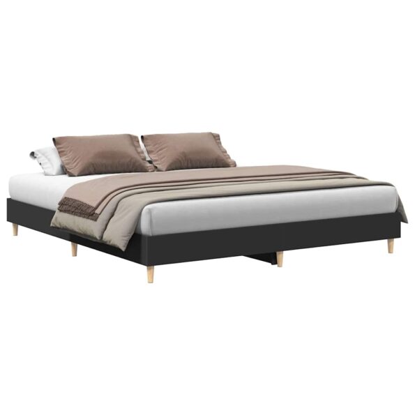 vidaXL Posteľný rám bez matraca Čierna 160x200 cm kompozitné drevo – Obrázok 2