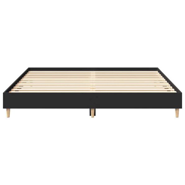 vidaXL Posteľný rám bez matraca Čierna 160x200 cm kompozitné drevo – Obrázok 5