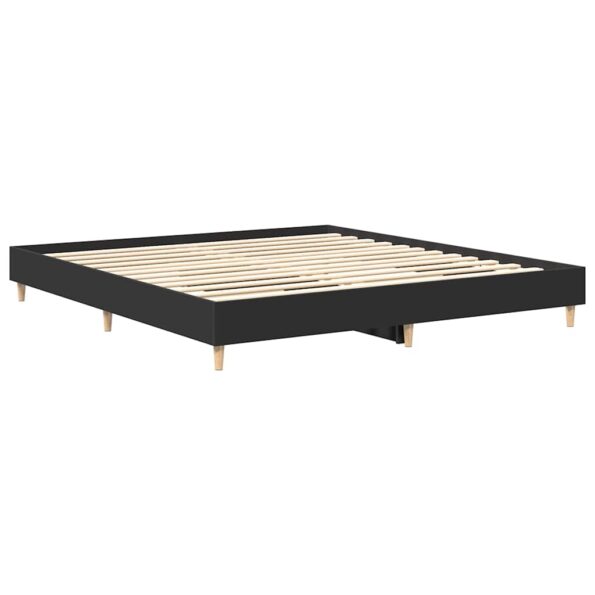 vidaXL Posteľný rám bez matraca Čierna 160x200 cm kompozitné drevo – Obrázok 7
