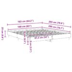 vidaXL Posteľný rám bez matraca hnedý dub 160x200 cm kompozitné drevo – Obrázok 9