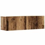 vidaXL 3-dielna súprava TV skrinky na stenu Old Wood 100x30x30 cm – Obrázok 4
