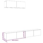 vidaXL 3-dielna súprava TV skrinky na stenu Old Wood 100x30x30 cm – Obrázok 7