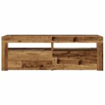 vidaXL Nočné skrinky 2 ks s LED diódami Staré drevo 60x35x40 cm – Obrázok 6