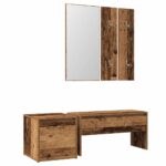 VidaXL Sada nábytku do predsiene Old Wood Engineered Wood – Obrázok 2