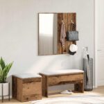 VidaXL Sada nábytku do predsiene Old Wood Engineered Wood – Obrázok 3