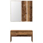 VidaXL Sada nábytku do predsiene Old Wood Engineered Wood – Obrázok 4