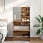 VidaXL súprava toaletného stolíka Old Wood Engineered Wood – Obrázok 3