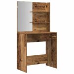 VidaXL súprava toaletného stolíka Old Wood Engineered Wood – Obrázok 4