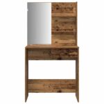 VidaXL súprava toaletného stolíka Old Wood Engineered Wood – Obrázok 5