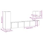 VidaXL 5-dielna súprava nástennej TV skrinky, kompozitné drevo – Obrázok 11