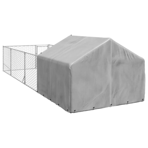 VXL8721158761590_g_en_hd_3.jpg vidaXL Vonkajšia búda pre psov s výbehom, 6x2x1,5 m, pozinkovaná oceľ – Obrázok 5