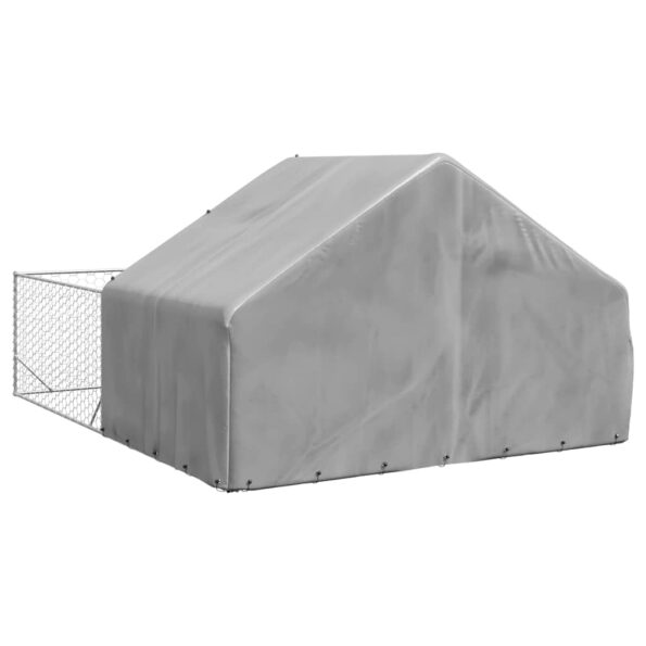 VXL8721158761644_g_en_hd_3.jpg vidaXL Vonkajšia búda pre psov s výbehom, 5x3x1,9 m, pozinkovaná oceľ – Obrázok 5