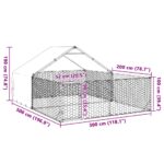 vidaXL Vonkajšia búda pre psov s výbehom, 5x3x1,9 m, pozinkovaná oceľ – Obrázok 8