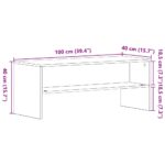 VidaXL TV skrinka Dub čierny 100x40x40 cm Drevo – Obrázok 10