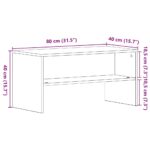 vidaXL TV skrinka Dub čierny 80x40x40 cm Drevo – Obrázok 10