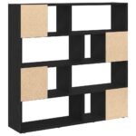 vidaXL Knižnica/deliaca stena čierna dub 105x24x102 cm – Obrázok 7