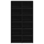 vidaXL Regál na topánky čierny dub 54x34x100,5 cm spracované drevo – Obrázok 5