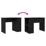 vidaXL Stôl čierny dub 100x55x75 cm spracované drevo – Obrázok 8