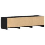 vidaXL TV skrinka dub čierny 140x40x36 cm konštrukčné drevo – Obrázok 8