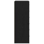 vidaXL Komoda so 6 zásuvkami, čierna dub 50x34x96 cm, kompozitné drevo – Obrázok 7