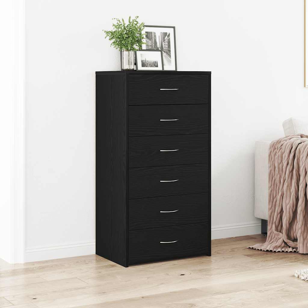 VXL8721158768490_m_en_hd_1.jpg vidaXL Komoda so 6 zásuvkami, čierna dub 50x34x96 cm, kompozitné drevo – Obrázok 1