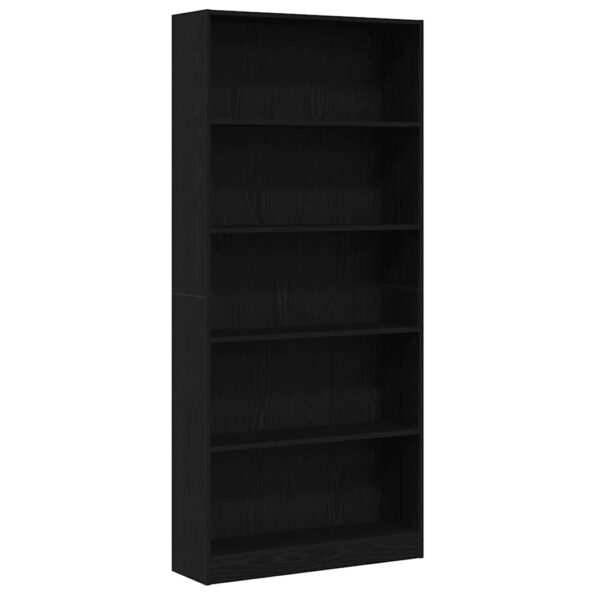 VXL8721158768612_a_en_hd_1.jpg vidaXL Knižnica čierna dub 80x24x176x106 cm kompozitné drevo – Obrázok 2