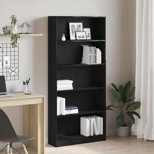 VXL8721158768612_m_en_hd_1.jpg vidaXL Knižnica čierna dub 80x24x176x106 cm kompozitné drevo – Obrázok 1