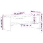 VidaXL TV skrinka Dub čierny 100x40x40 cm Drevo – Obrázok 10
