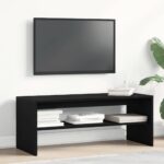 VidaXL TV skrinka Dub čierny 100x40x40 cm Drevo