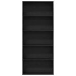 vidaXL knižnica čierny dub 80x30x189 cm drevené – Obrázok 5