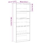 vidaXL knižnica čierny dub 80x30x189 cm drevené – Obrázok 10