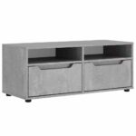 TV Skrinka vidaXL "VISNES" Betónová sivá 100x40x38cm Konštrukčné drevo – Obrázok 2
