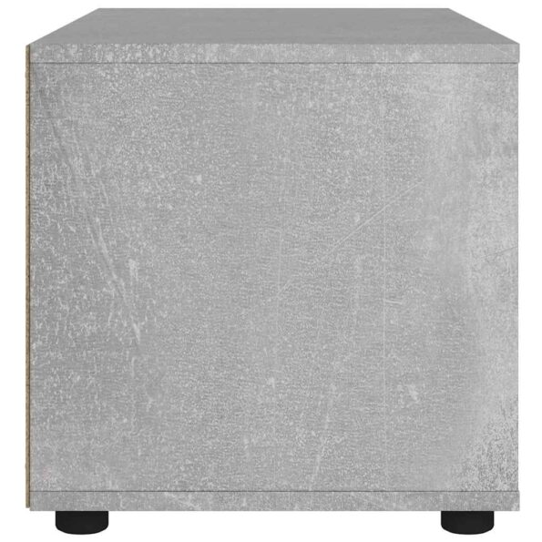 TV Skrinka vidaXL "VISNES" Betónová sivá 100x40x38cm Konštrukčné drevo – Obrázok 7