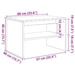TV skrinka vidaXL Betónovo sivá 60x40x40 cm Konštruktérske drevo – Obrázok 10