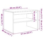 vidaXL TV skrinka Grey Sonoma 60x40x40 cm Engineered Wood – Obrázok 10