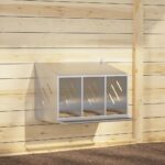 VidaXL Hniezdo pre kurčatá s 3 priehradkami, strieborný kov