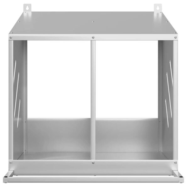 VidaXL Hniezdo pre kurčatá s 2 priehradkami, strieborný kov – Obrázok 5