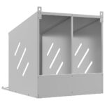 VidaXL Hniezdo pre kurčatá s 2 priehradkami, strieborný kov – Obrázok 7