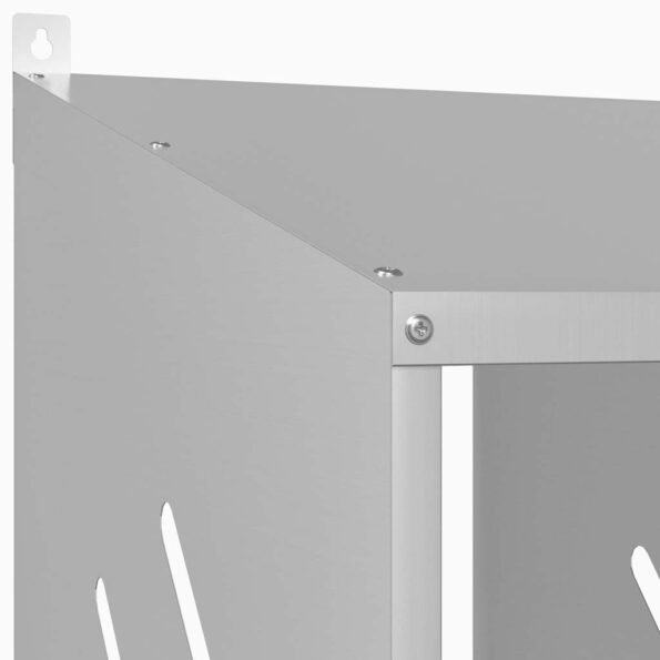 VidaXL Hniezdo pre kurčatá s 2 priehradkami, strieborný kov – Obrázok 9