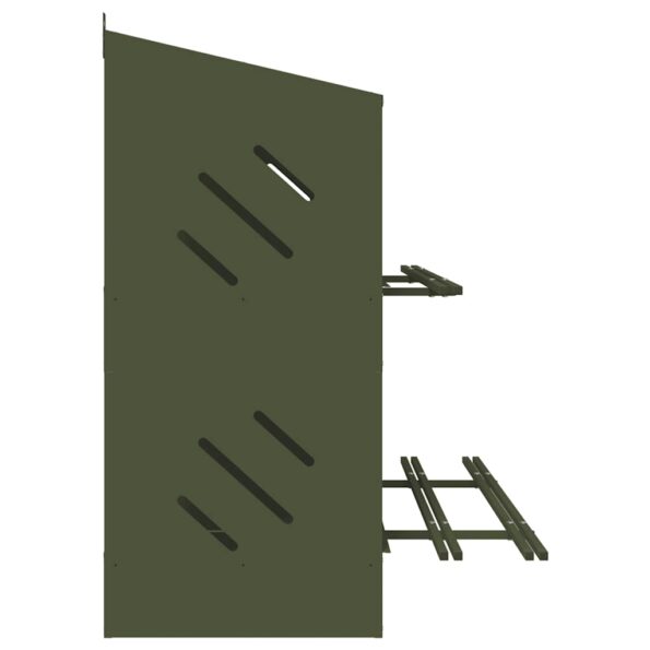 vidaXL Hniezdo pre kurčatá s 8 priehradkami, olivovo zelený kov – Obrázok 6