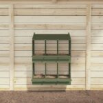 vidaXL Hniezdo pre kurčatá s 6 priehradkami, olivovo zelený kov – Obrázok 3