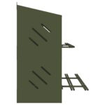 vidaXL Hniezdo pre kurčatá s 6 priehradkami, olivovo zelený kov – Obrázok 6