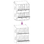 vidaXL Hniezdo pre kurčatá s 6 priehradkami, olivovo zelený kov – Obrázok 8