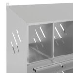 VidaXL Hniezdo pre kurčatá s 6 priehradkami, strieborný kov – Obrázok 9