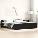 VidaXL Rám postele bez matraca čierny dub 200x200 cm kompozitné drevo
