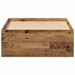 vidaXL Posteľný rám bez matraca staré drevo 75x190 cm kompozitné drevo – Obrázok 5