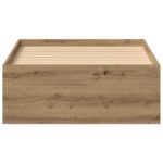 vidaXL Posteľný rám bez matraca dub artisan 75x190 cm kompozitné drevo – Obrázok 5