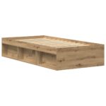 vidaXL Posteľný rám bez matraca dub artisan 75x190 cm kompozitné drevo – Obrázok 7